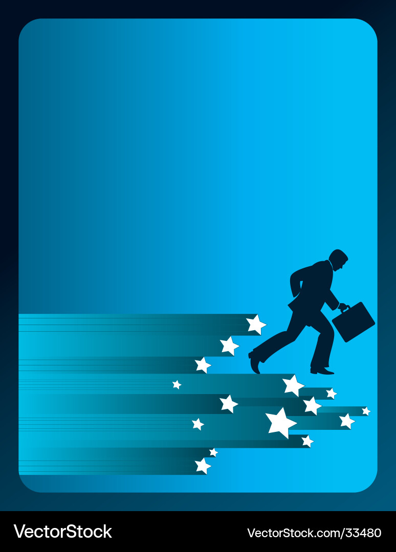 Running Man with Briefcase vector image