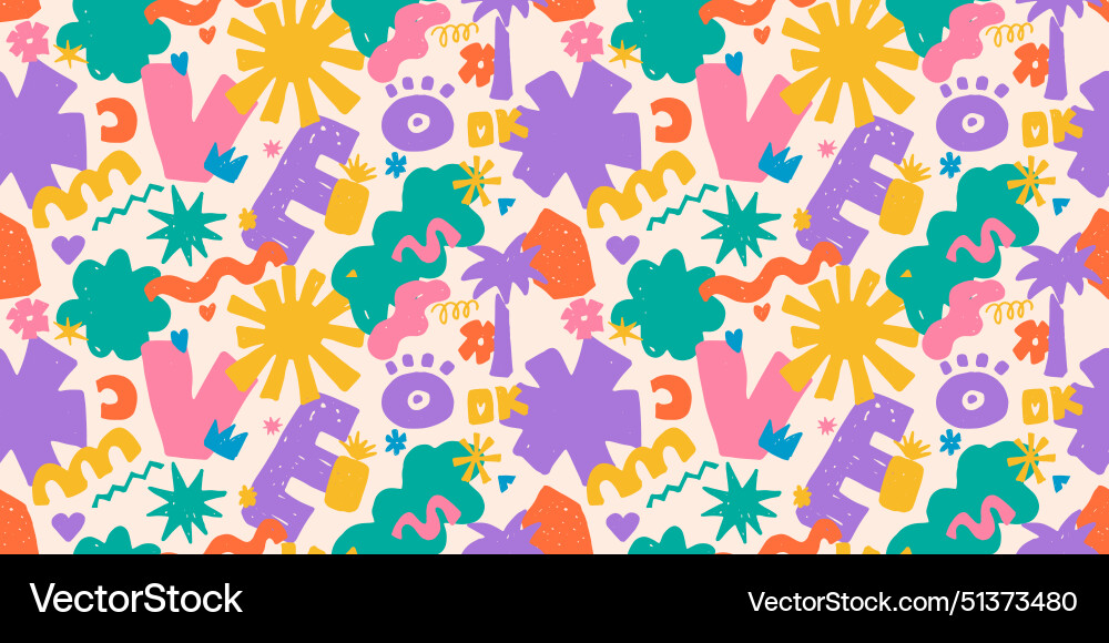 Seamless pattern with colorful abstract shapes Seamless pattern with colorful abstract shapes vector image