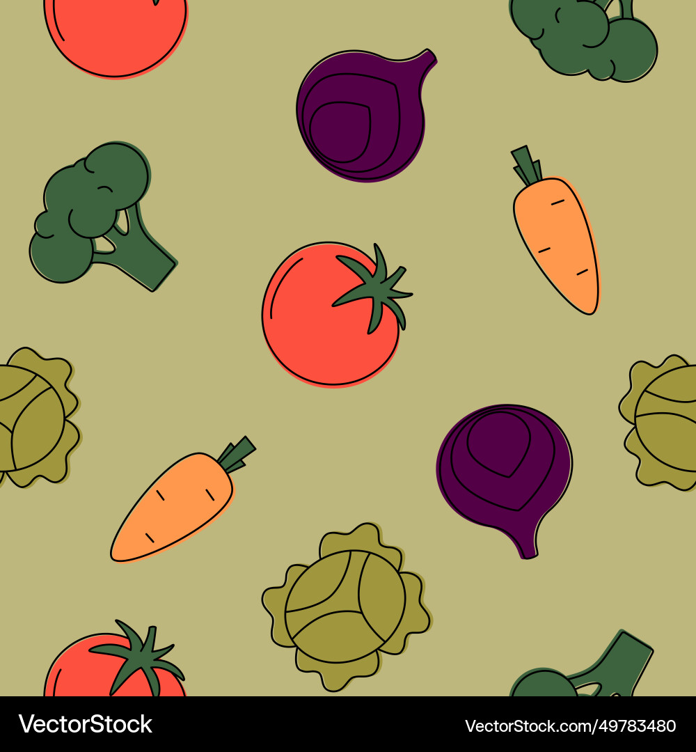Seamless pattern with multicolored tomatoes Seamless pattern with multicolored tomatoes Vector Image
