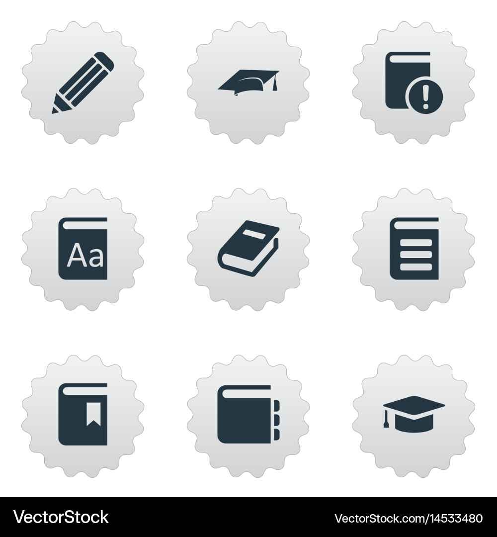 Set of simple knowledge icons Vector Image