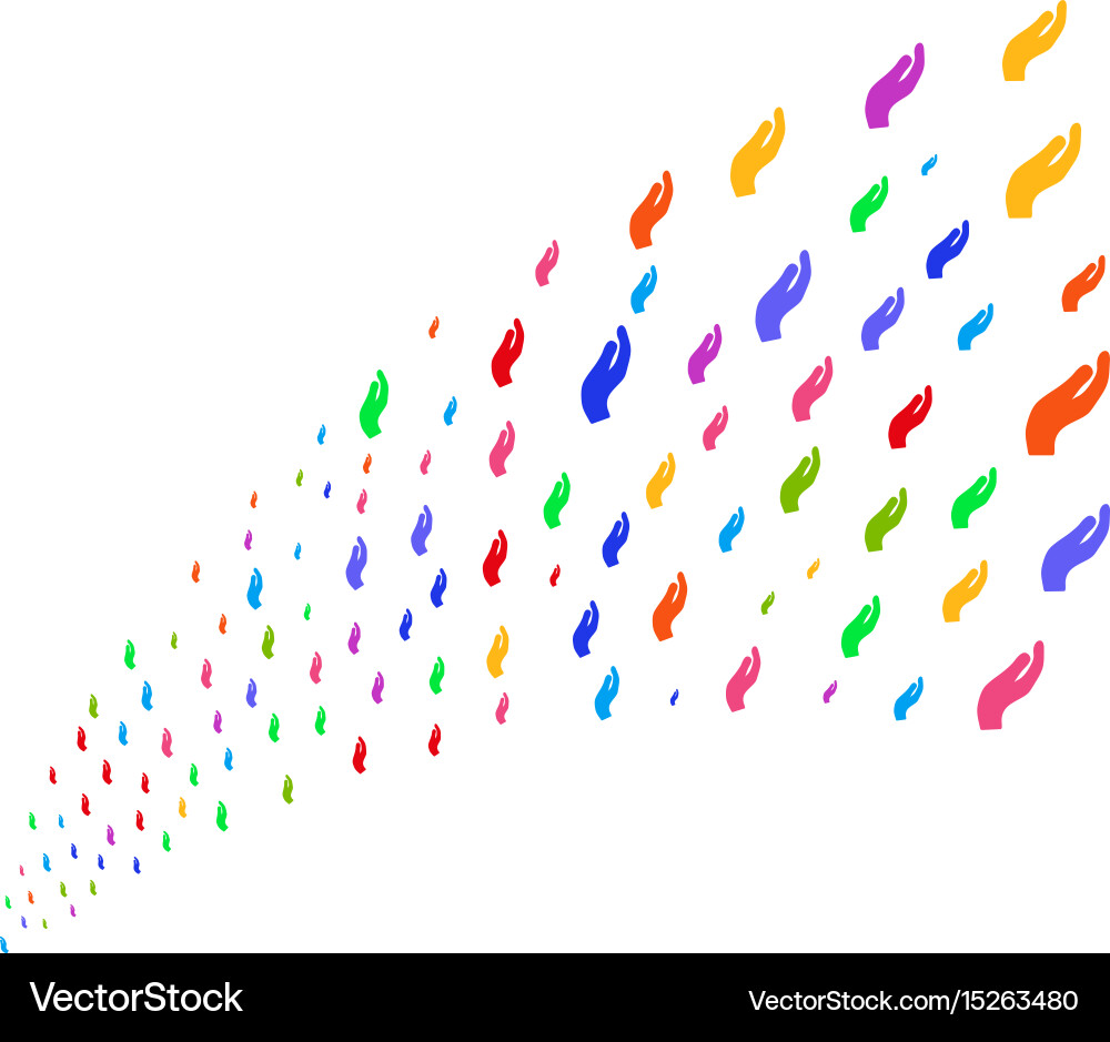 Source stream of hand vector image