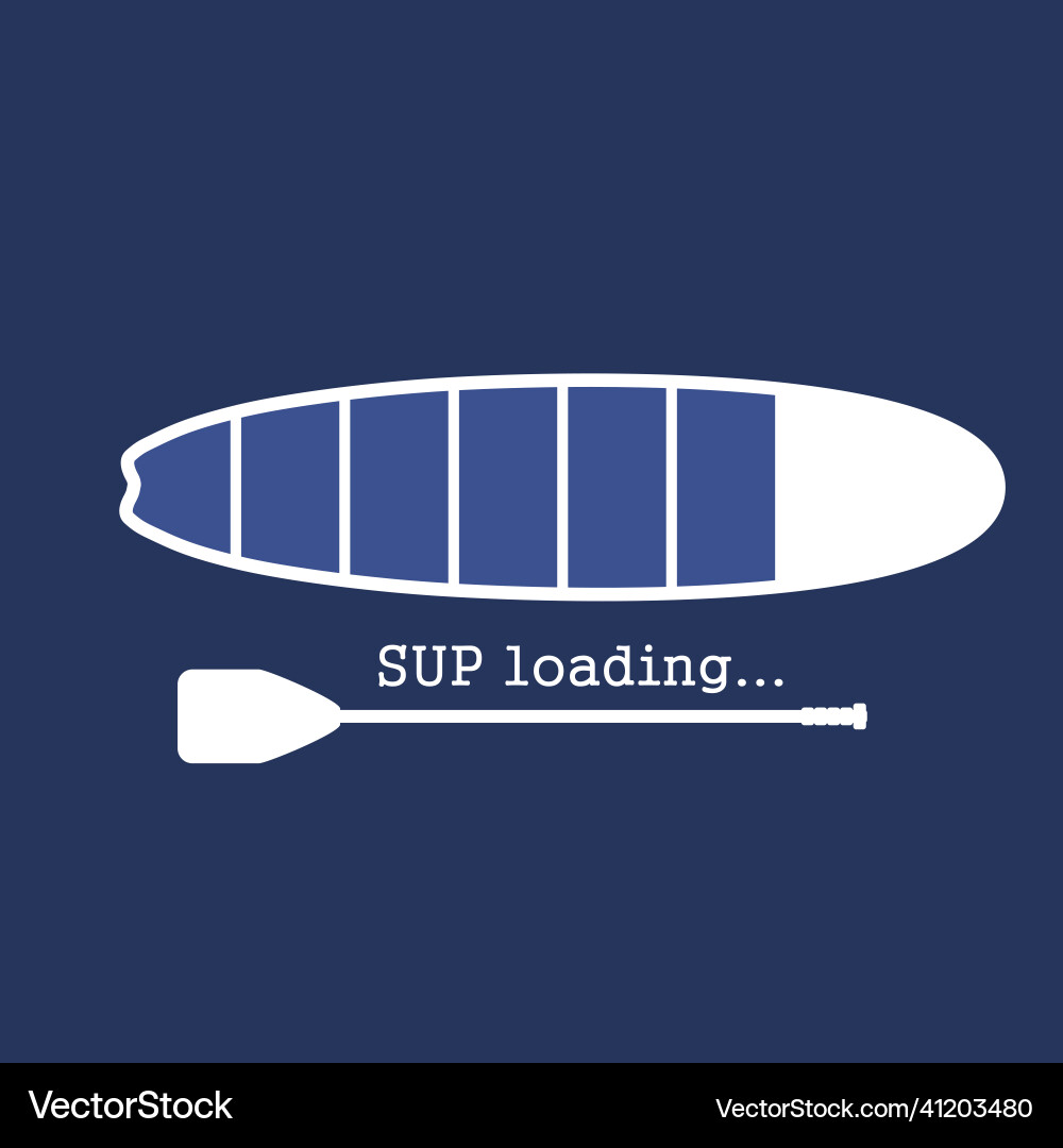 Stand up paddle boarding loading concept Vector Image