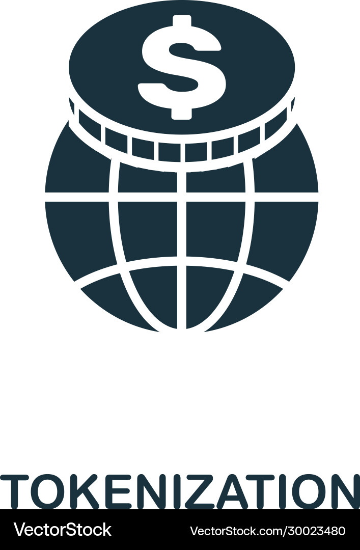 Tokenization icon simple element from business Tokenization icon simple element from business vector image