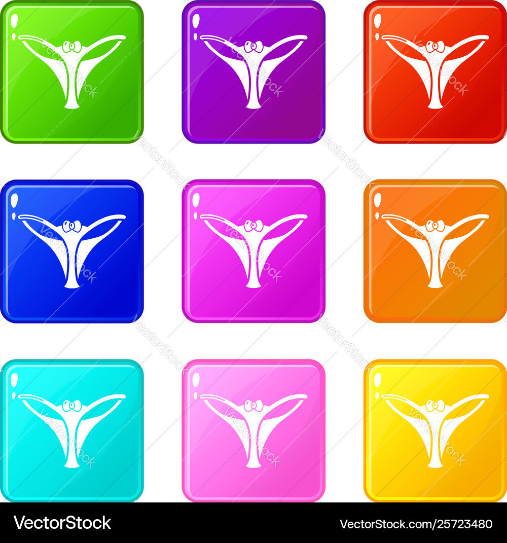 Underpants string icon simple black style Underpants string icon simple black style Vector Image