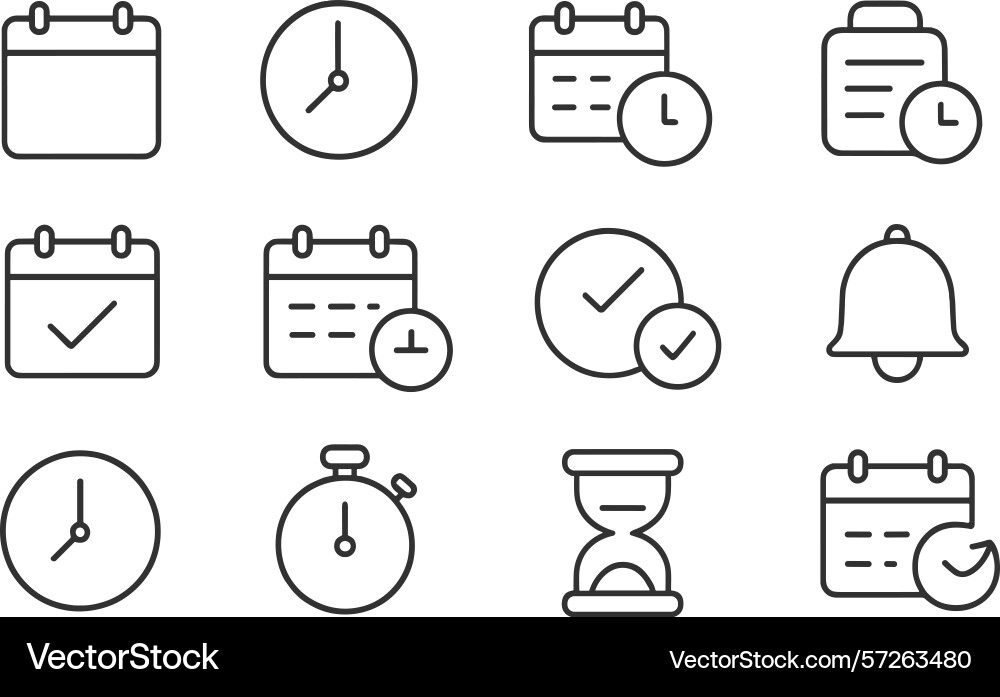 Visual representation of time management tools Visual representation of time management tools vector image