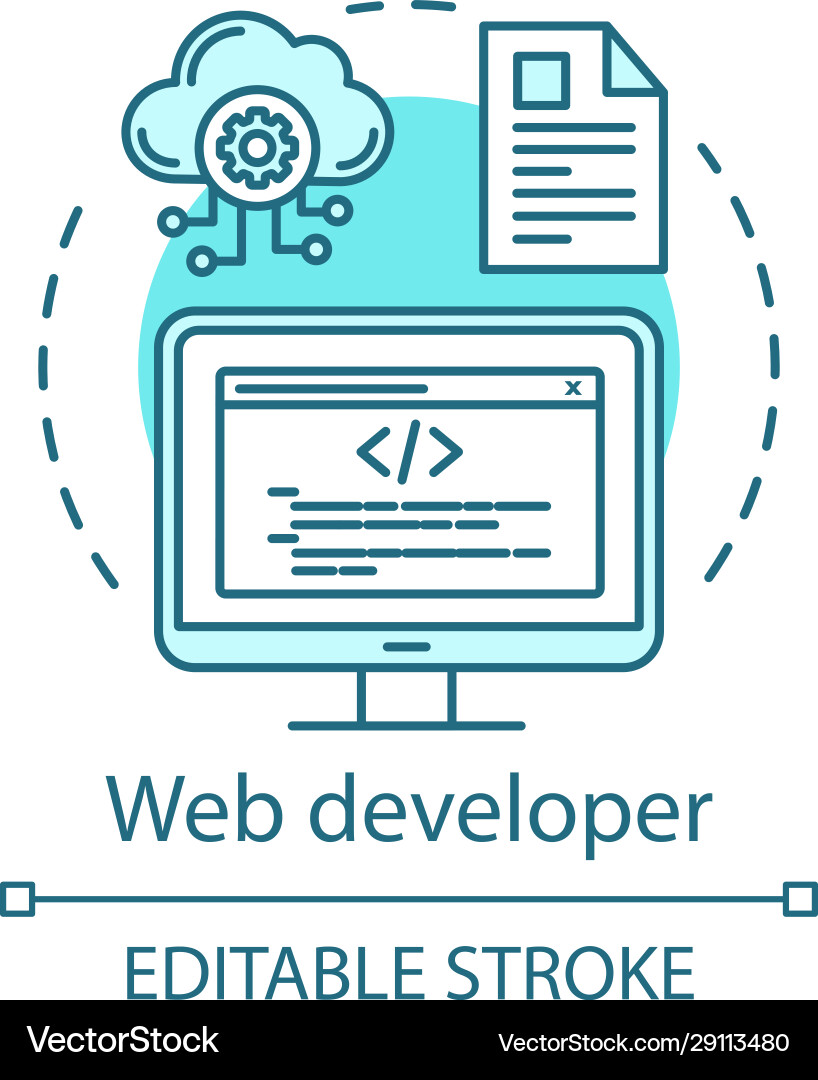 Web Development Concept Icon vector image