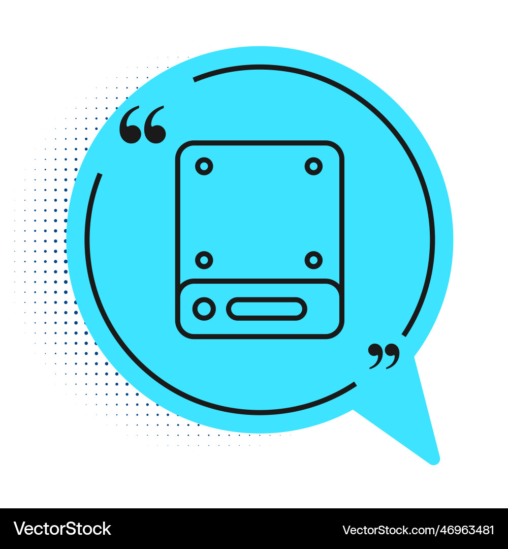 Black line server data web hosting icon isolated Black line server data web hosting icon isolated vector image