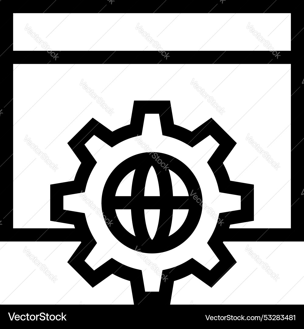 Browser icon outline style design isolated Browser icon outline style design isolated Vector Image