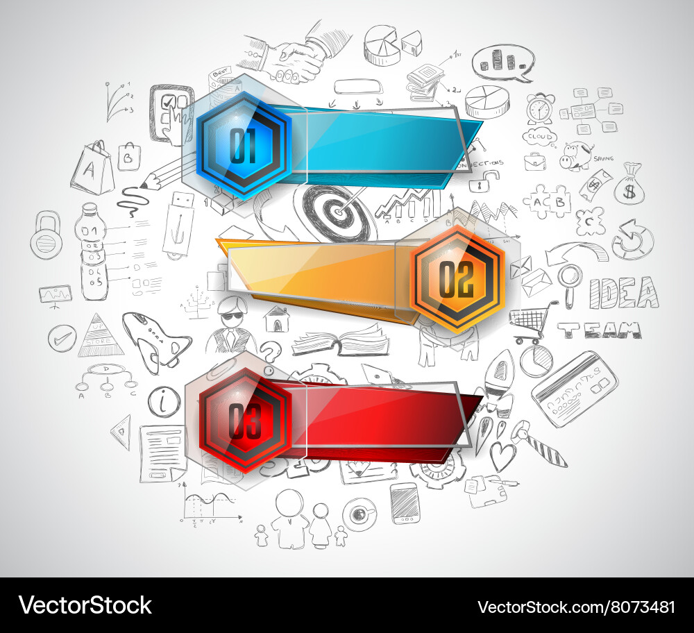 Clean infographic layout template for data Vector Image