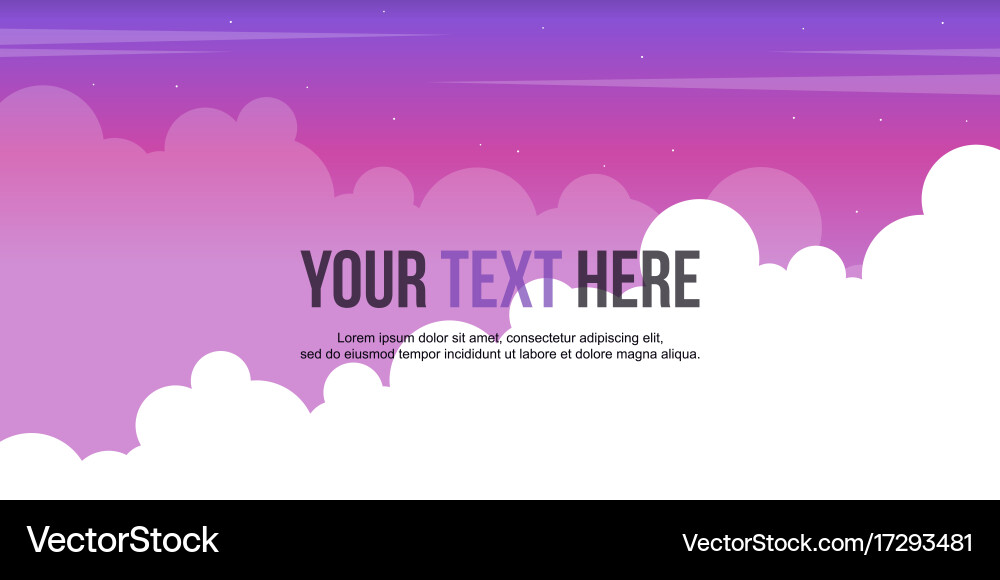 Cloud style header website collection vector image