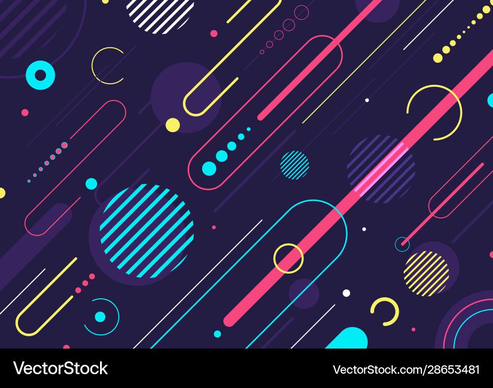 Creative abstract dynamic geometric elements Vector Image