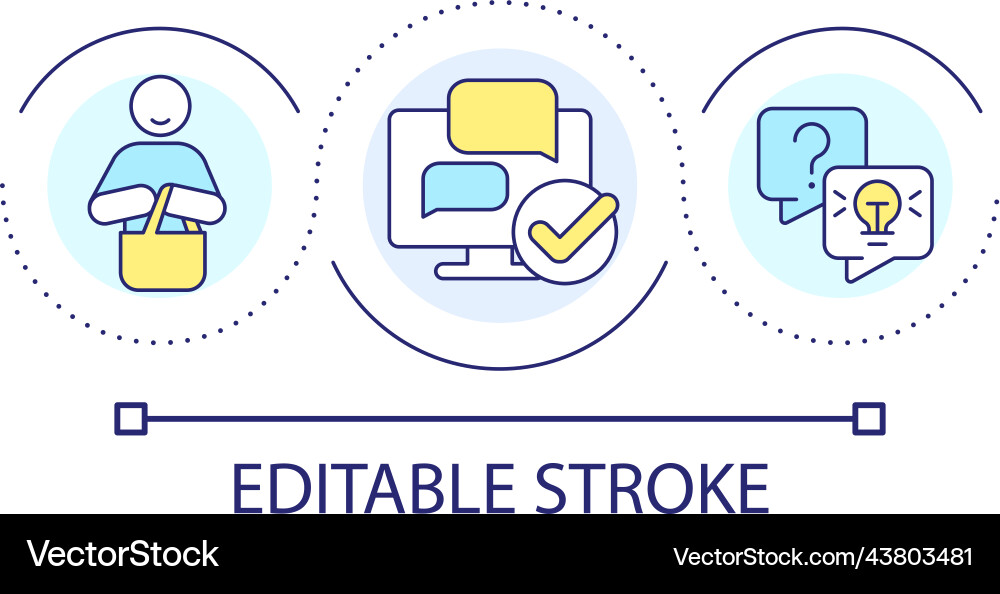 Customer support service loop concept icon Customer support service loop concept icon vector image