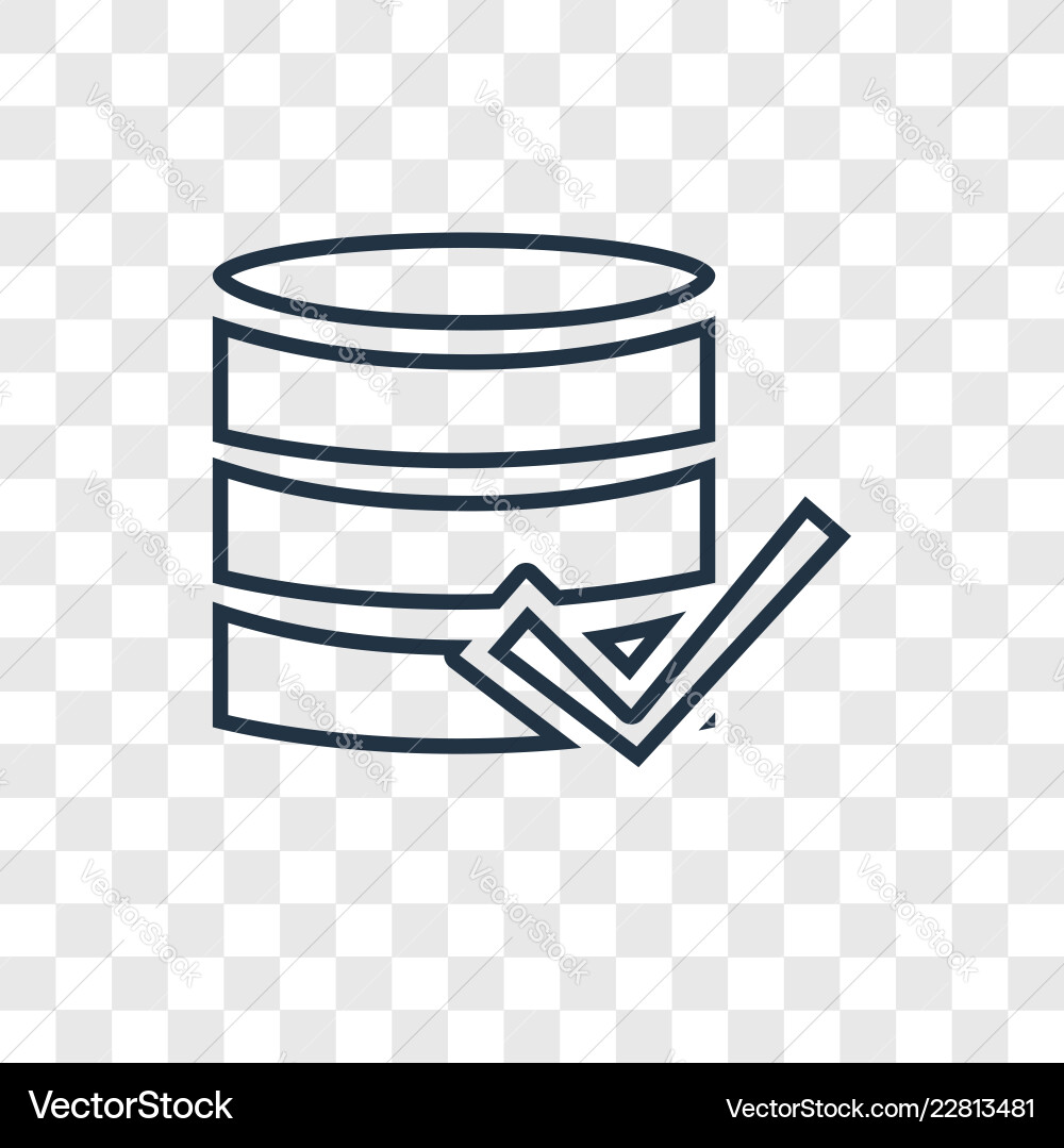 Database concept linear icon isolated Database concept linear icon isolated vector image