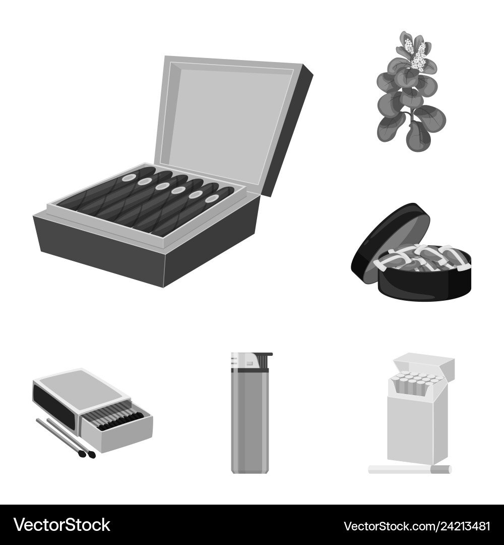 Isolated object of health and nicotine symbol Isolated object of health and nicotine symbol vector image