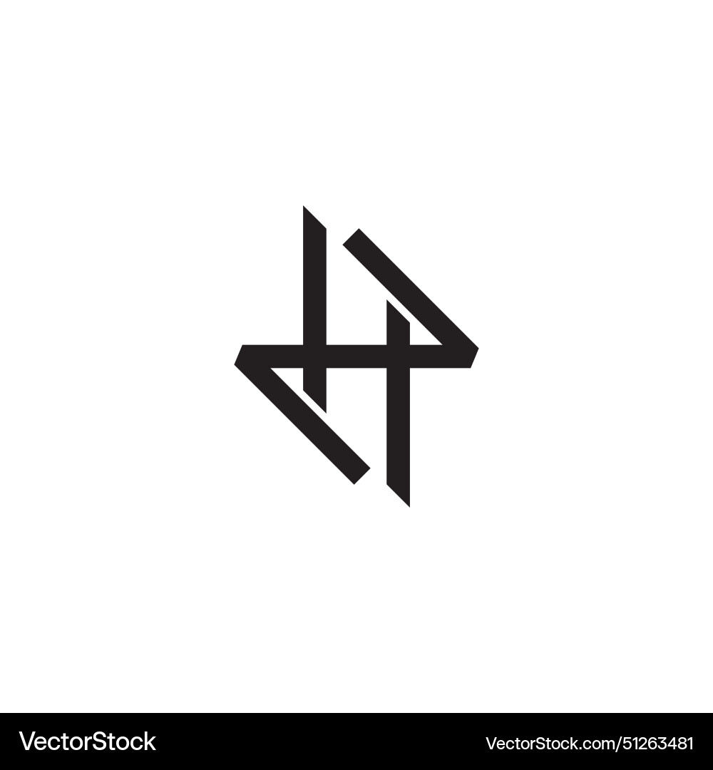 Letter zh motion fast simple linked line logo Letter zh motion fast simple linked line logo Vector Image