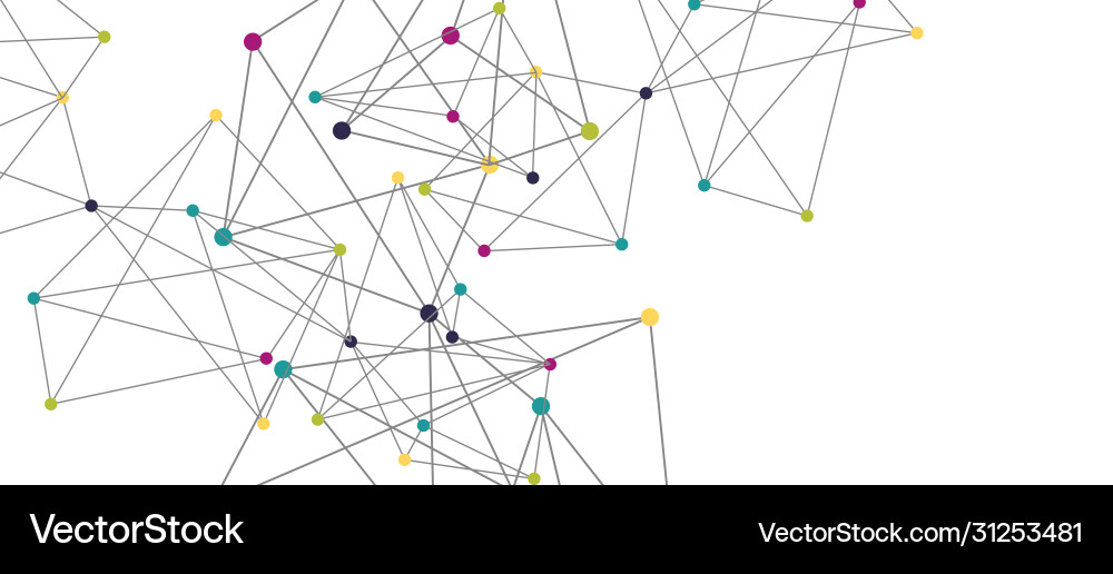 Line points connections triangular technology Vector Image
