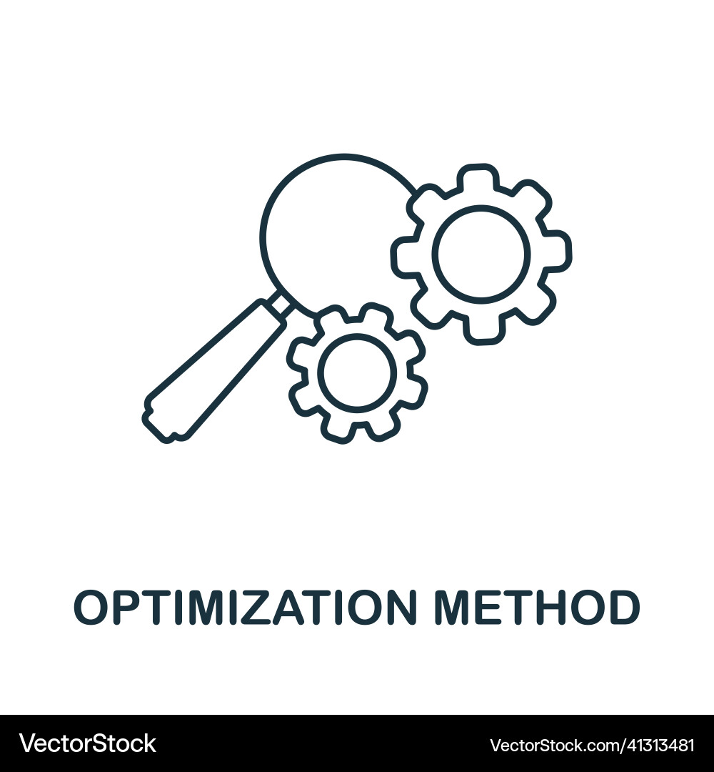 Optimization method icon line element from Optimization method icon line element from Vector Image