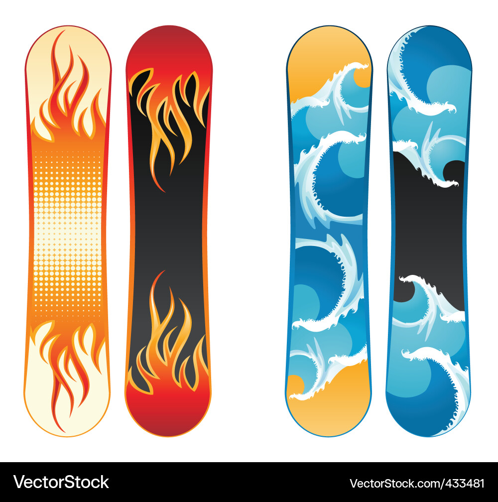 Snowboard Action Shot vector image