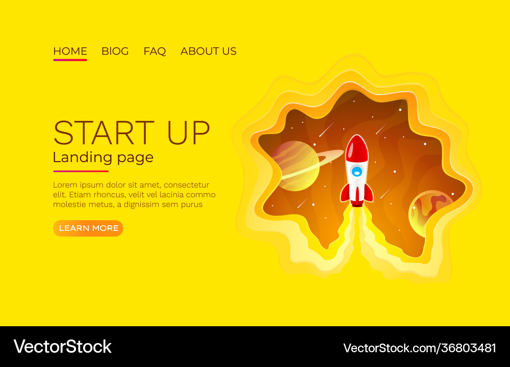 Starten Sie Idee Landing Page Bildschirm Entwicklung Starten Sie Idee Landing Page Bildschirm Entwicklung vektorbild
