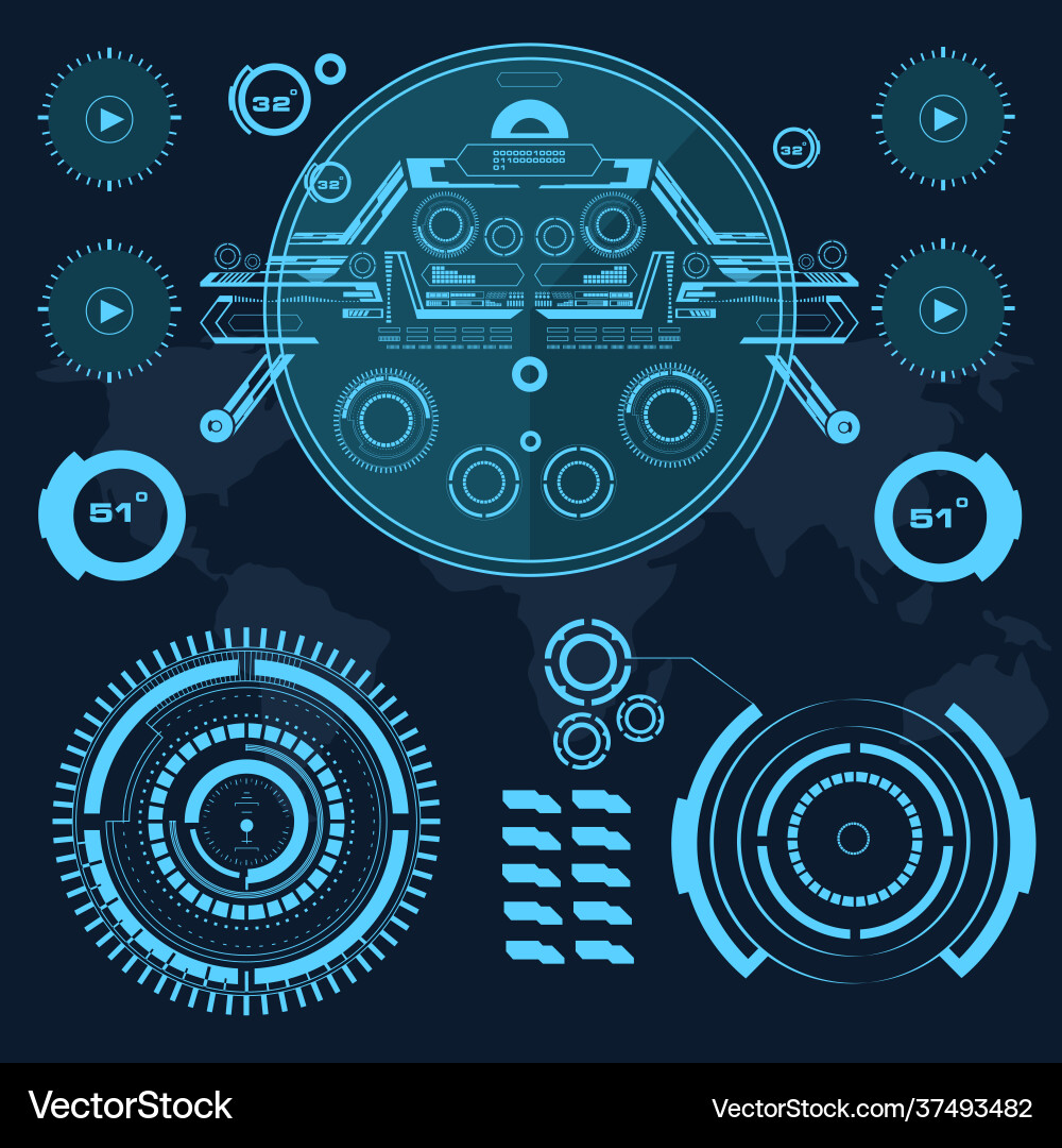 Background with futuristic user interface design Background with futuristic user interface design vector image