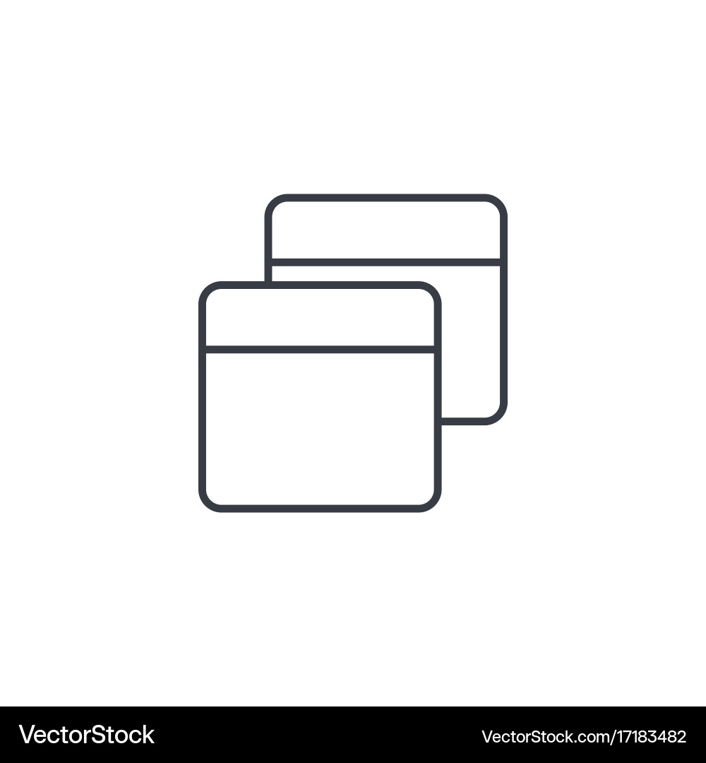 Code Application Icon - Thin Line Vector Image