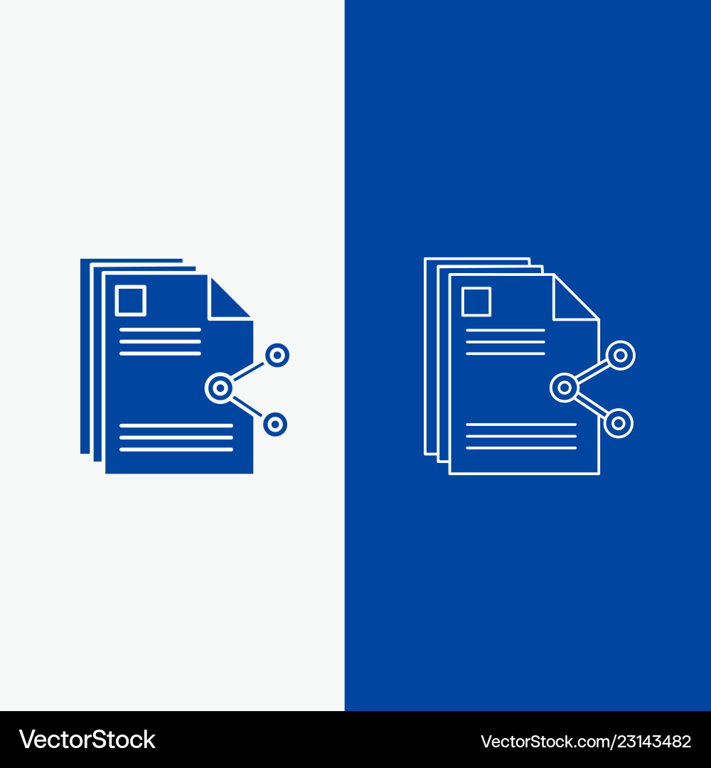 Content files sharing share document line Content files sharing share document line vector image