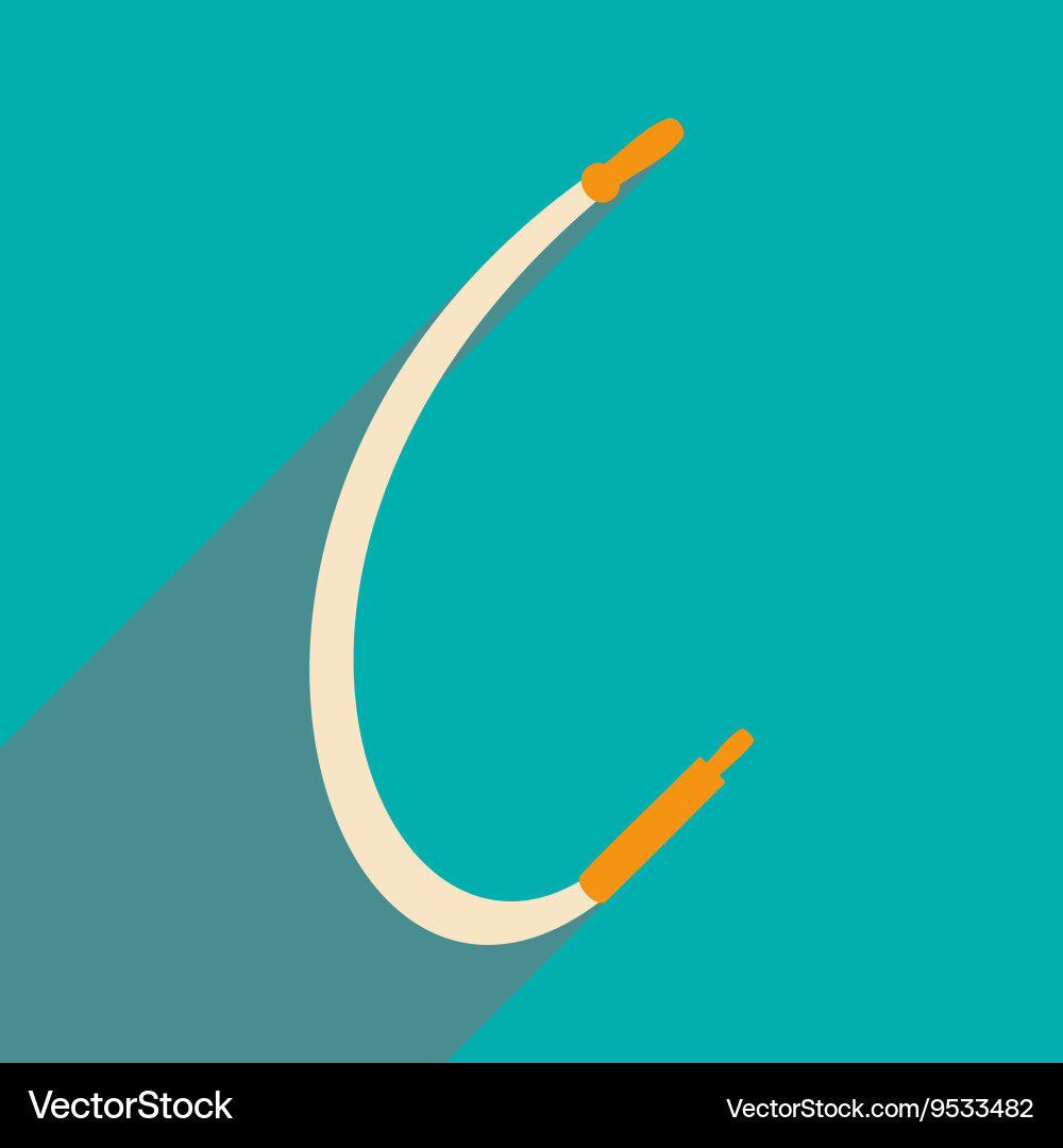 Flat with shadow icon and mobile application pipe Vector Image