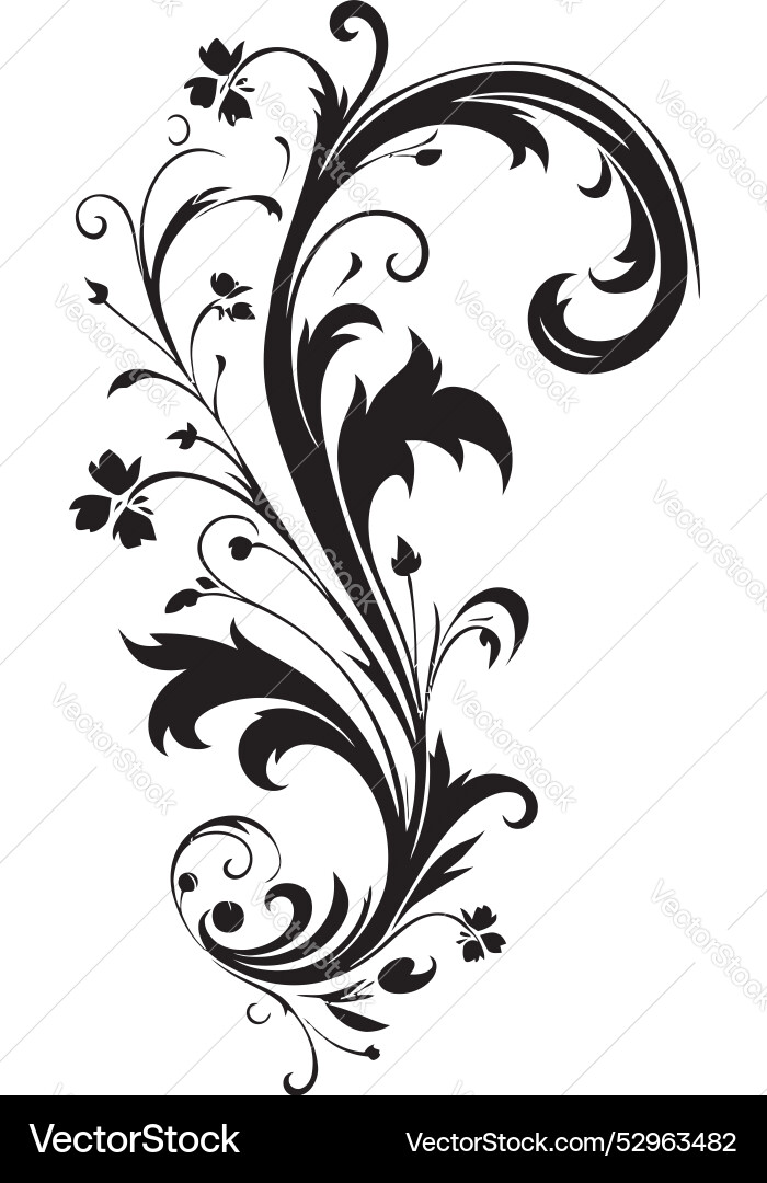 Freehand script artistic font f design feathery Freehand script artistic font f design feathery vector image