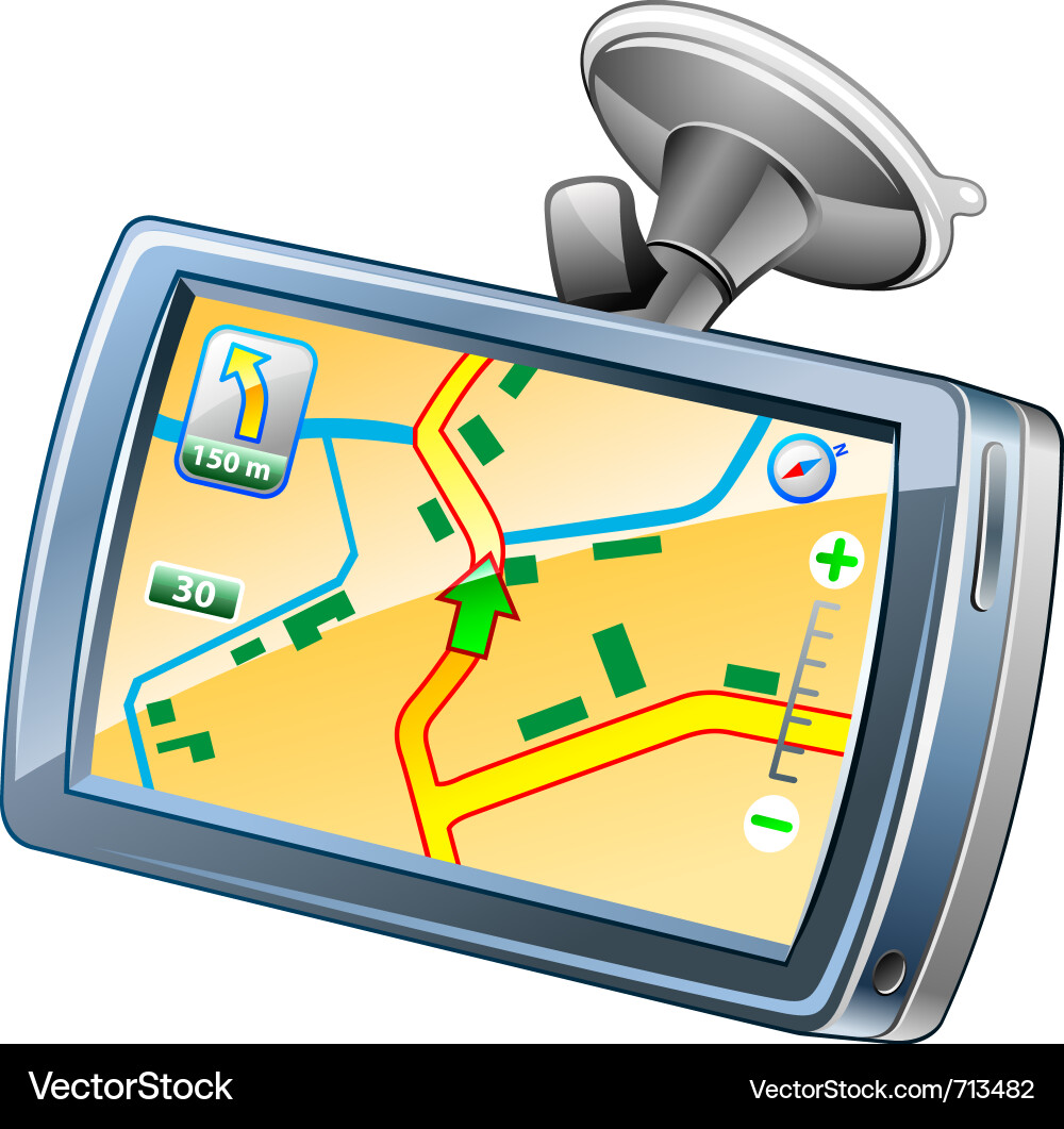GPS Navigation System vector image