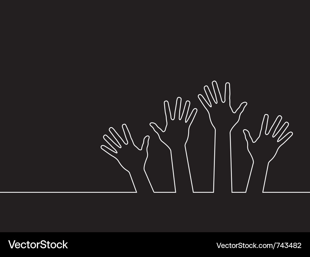 Hands in Line Vector Image