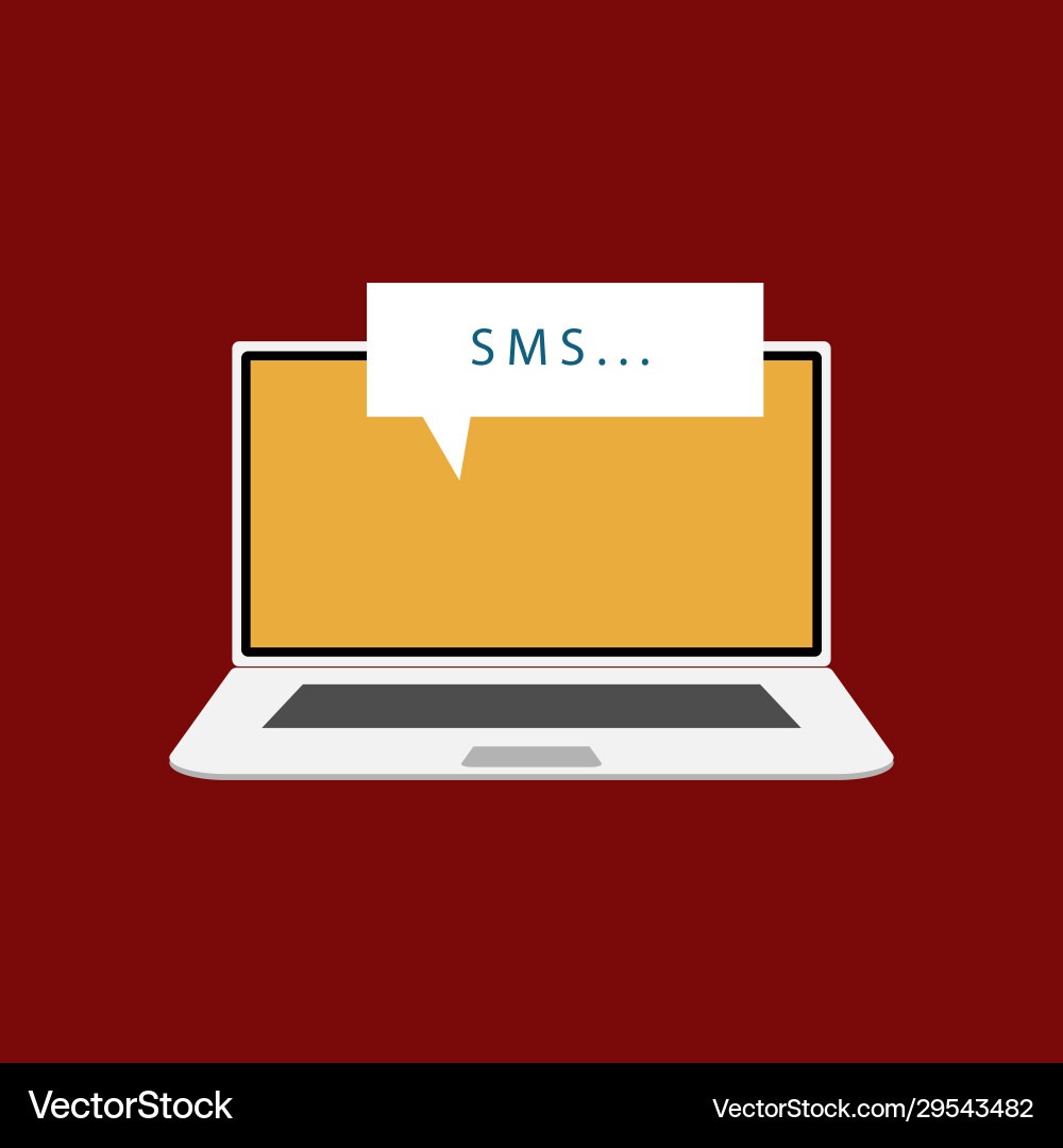 Image notebook with received message Image notebook with received message vector image