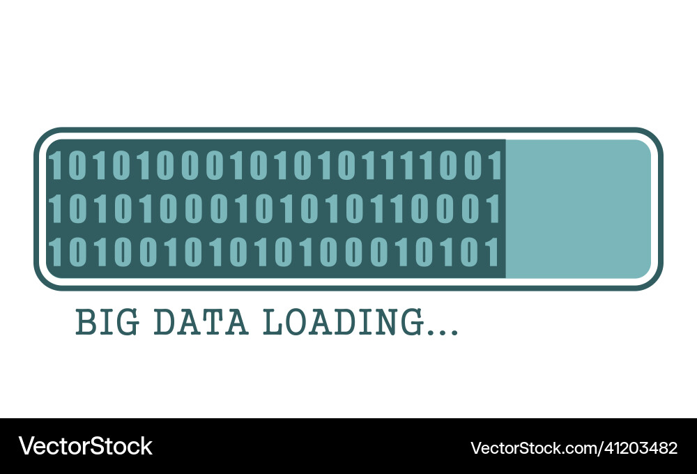 Machine code loading concept of technology Machine code loading concept of technology vector image