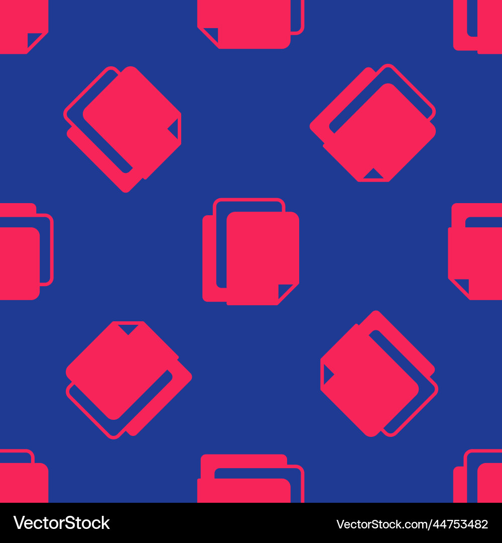 Red file document icon isolated seamless pattern Red file document icon isolated seamless pattern vector image