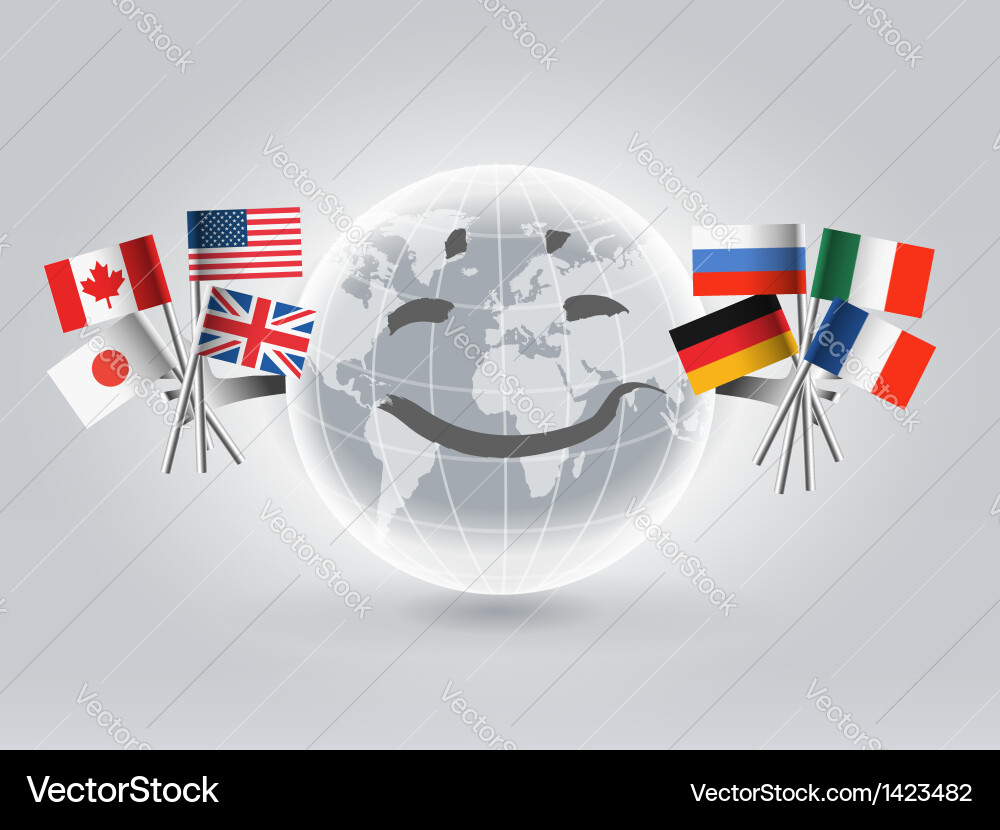 Smiling world globe Vector Image