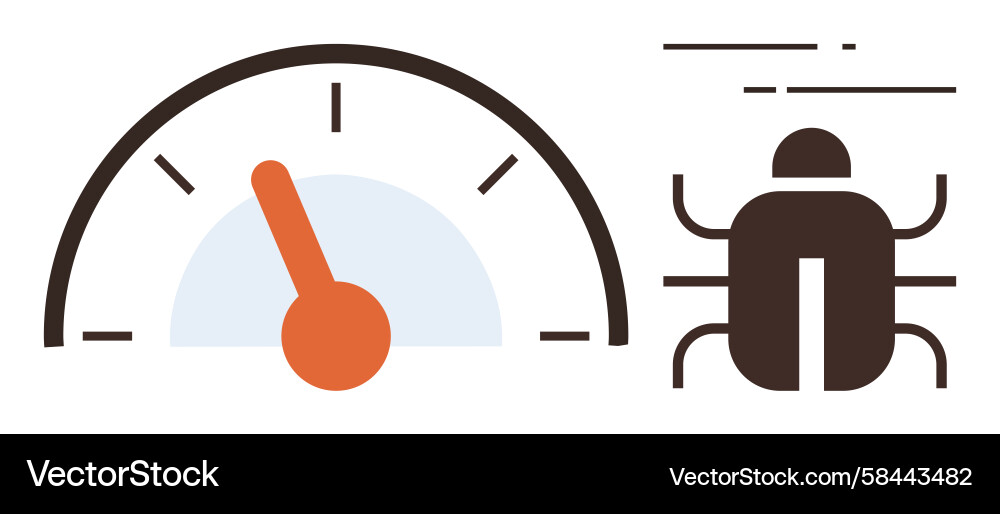 Software Testing Geschwindigkeit & Debugging Vektorbild