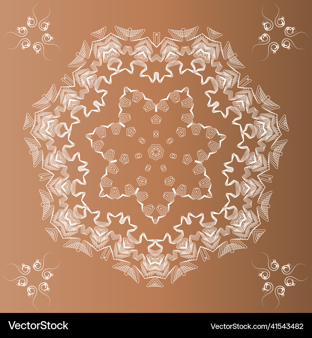 Symmetrical pattern of abstract shapes vector image