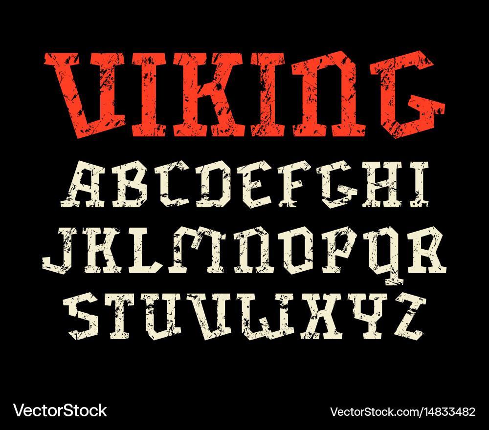 Vintage Serif Font - Historical Lettering Vector Image