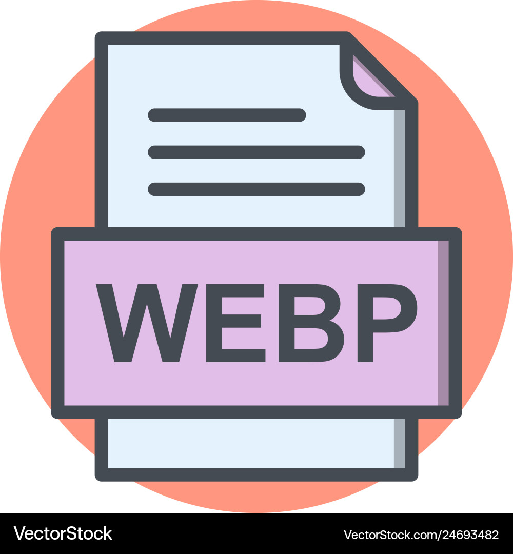 Webp file document icon Vector Image