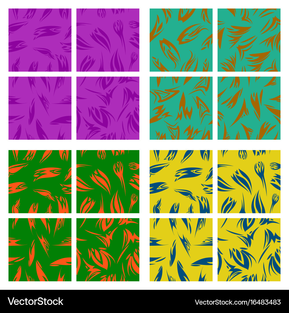 Assembly of patterns in striped style vector image