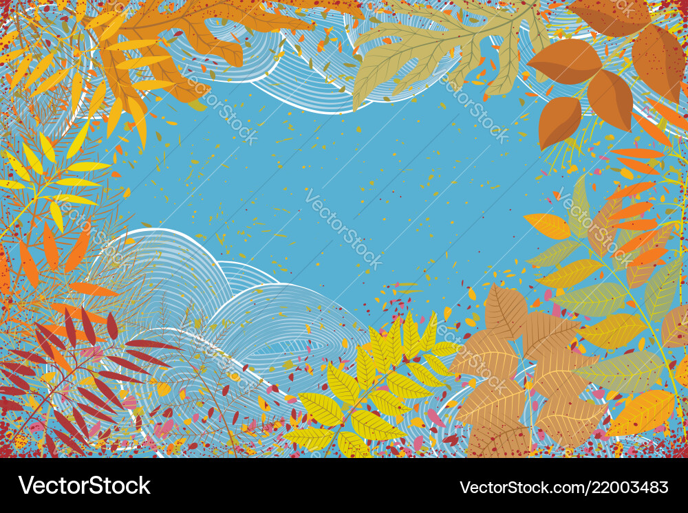Autumn leaves frame Royalty Free Vector Image - VectorStock