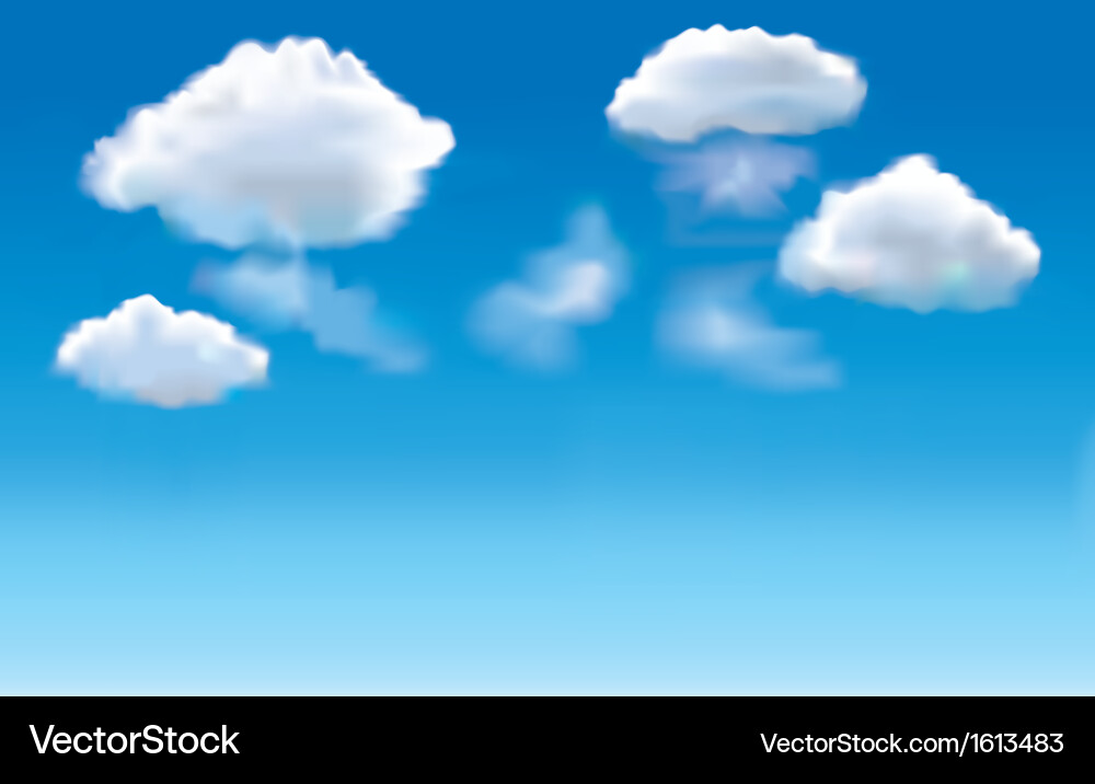 Blue sky clouds Royalty Free Vector Image - VectorStock