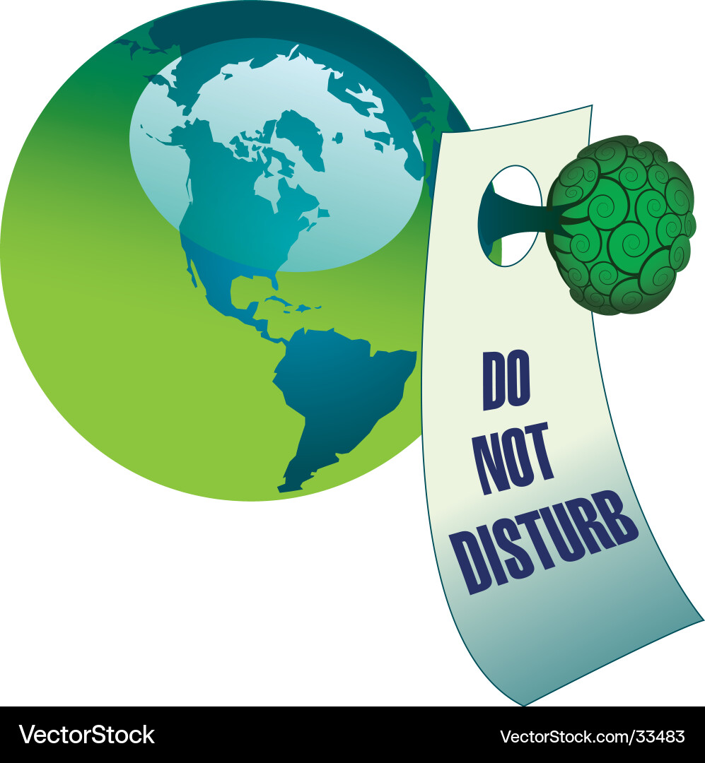 Do not disturb the environment Vector Image