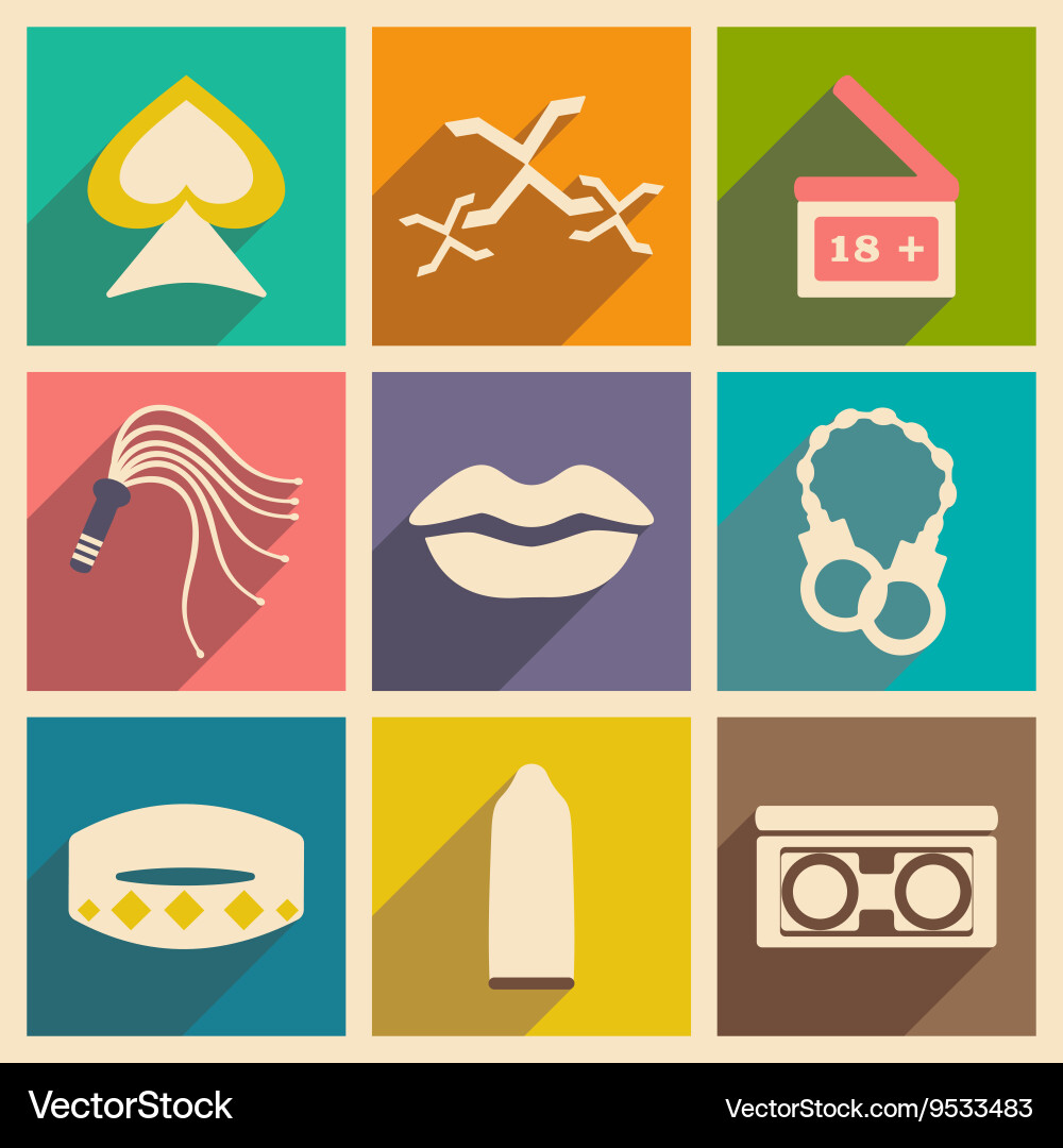 Flat with shadow concept and mobile application vector image