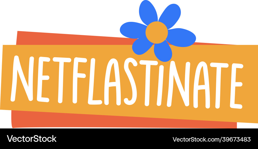 Fun word text sticker colorful design element Vector Image