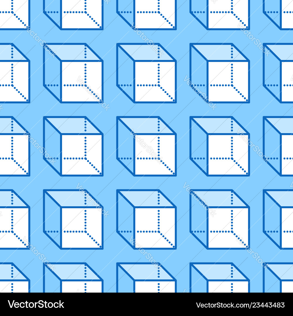 Geometric Cube Pattern Vector Image