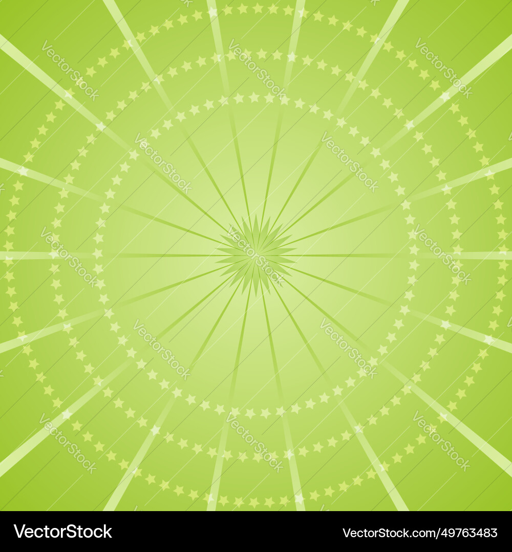 Green gradient background with rays Green gradient background with rays vector image