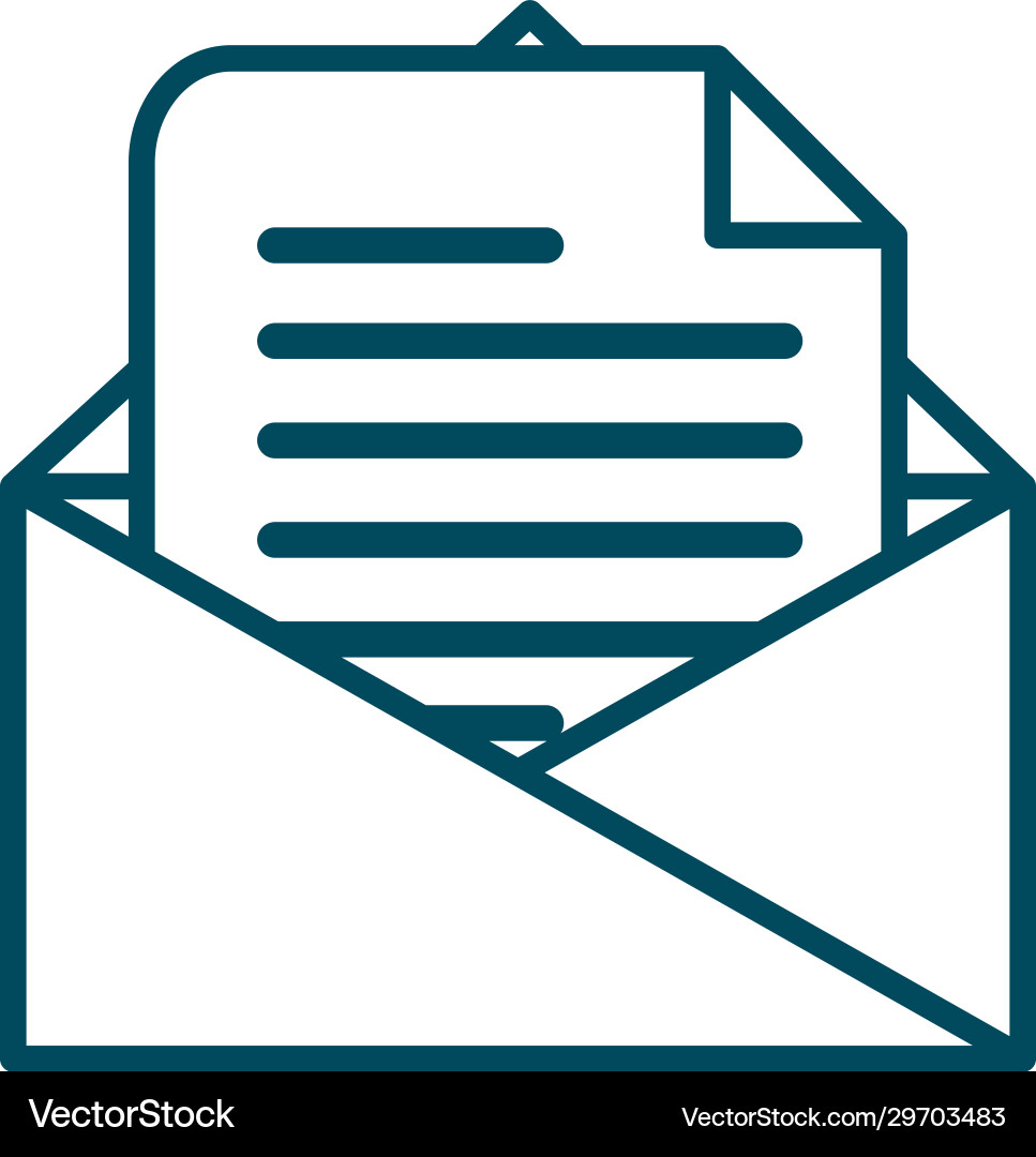Isolated envelope message line style icon Isolated envelope message line style icon vector image