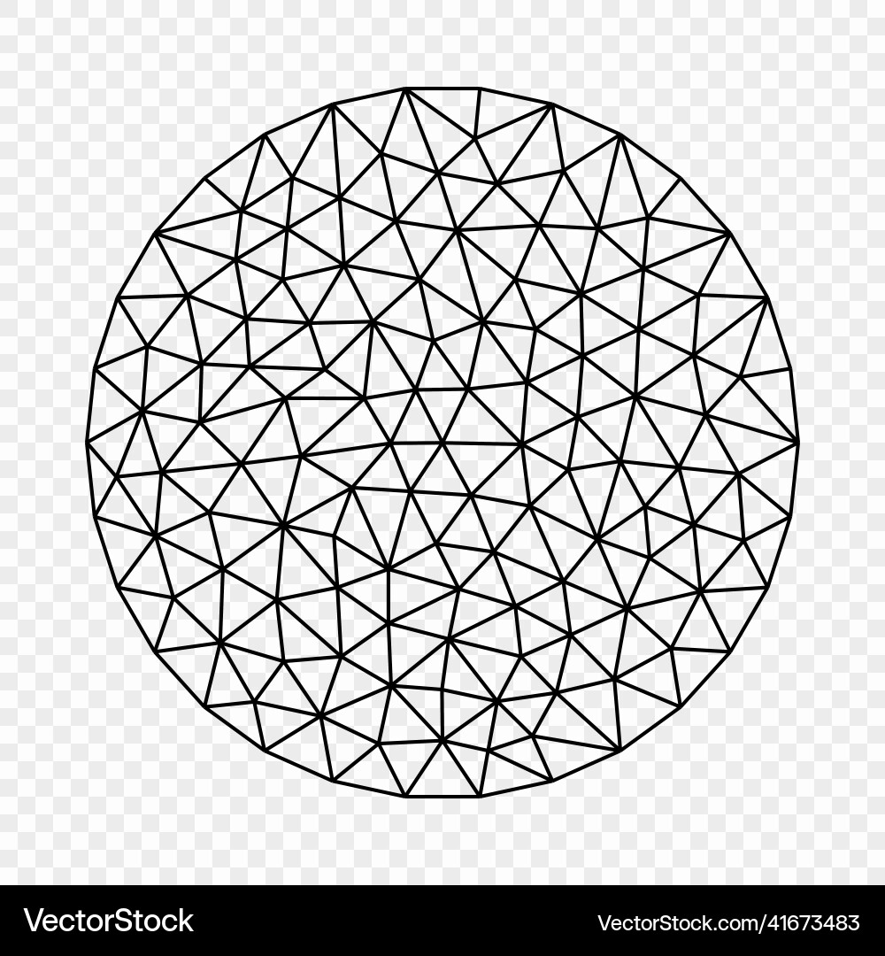 Polygonal sphere with network line Polygonal sphere with network line vector image