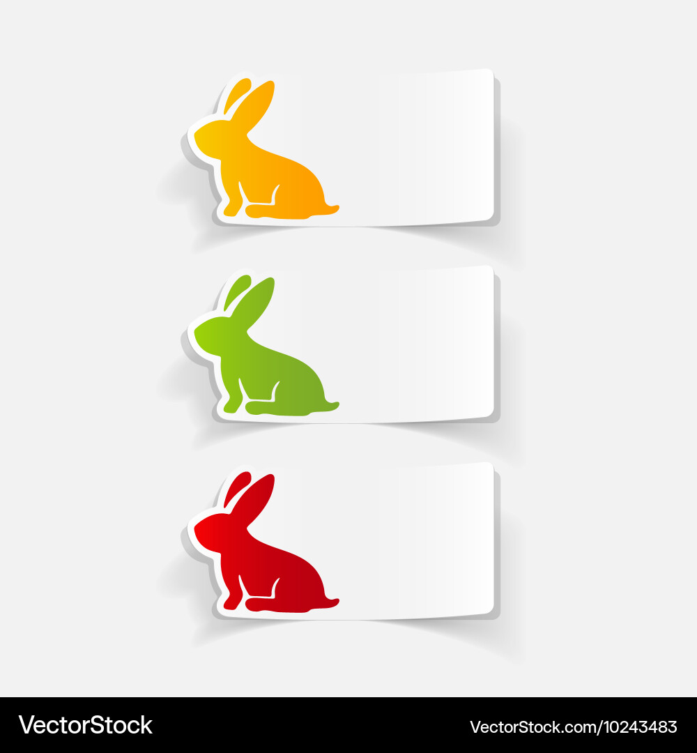 Realistic design element easter rabbit Vector Image