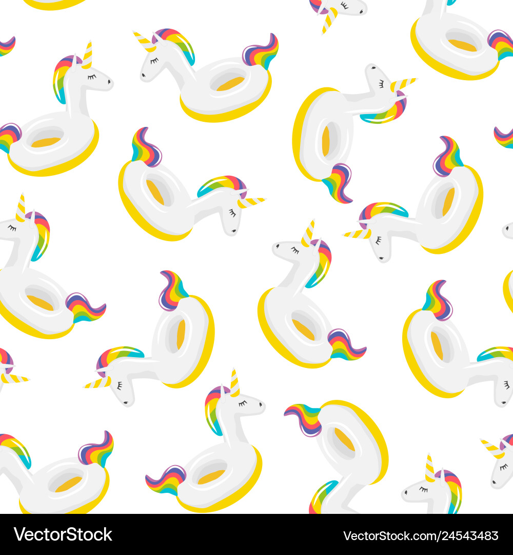 Seamless pattern unicorn inflatable Seamless pattern unicorn inflatable vector image